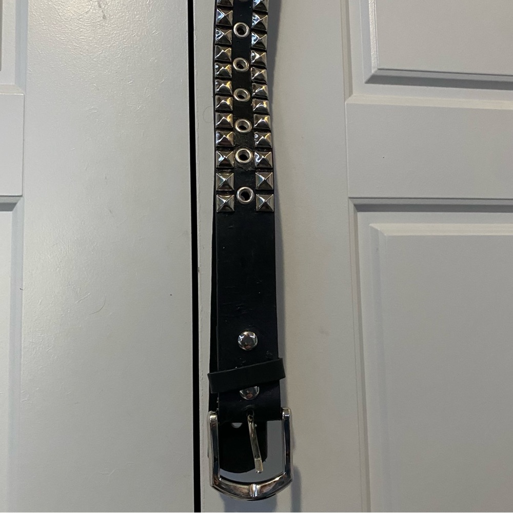 Black Studded Belt (Square Studs)